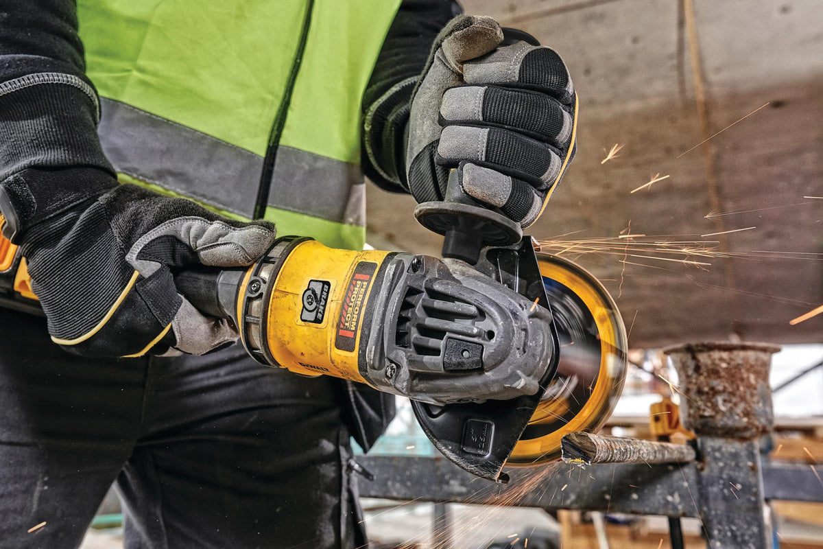 DEWALT angle grinder throwing sparks