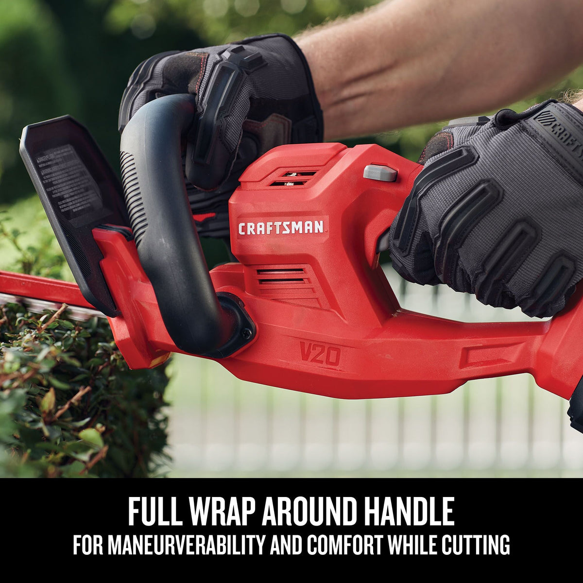 CRAFTSMAN V20* Recortasetos inalámbrico de 20 pulgadas con (1) batería de 1.5ah y cargador – Reacondicionado