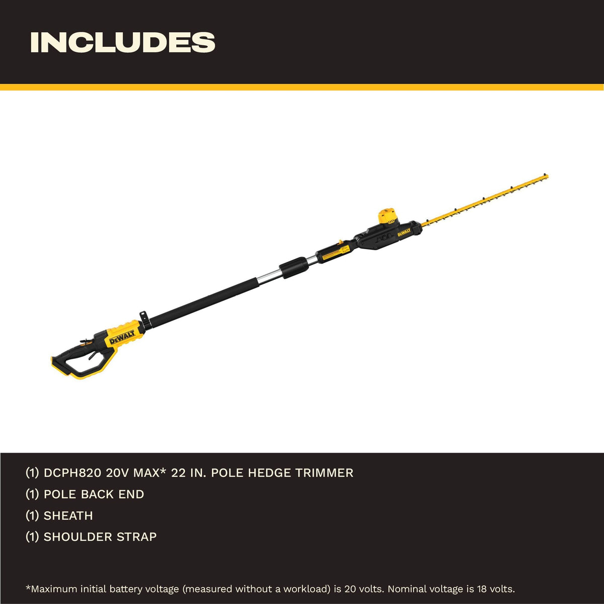 DEWALT 20V MAX* 22-Inch (56cm) Pole Hedger Trimmer (Tool Only) – Reconditioned