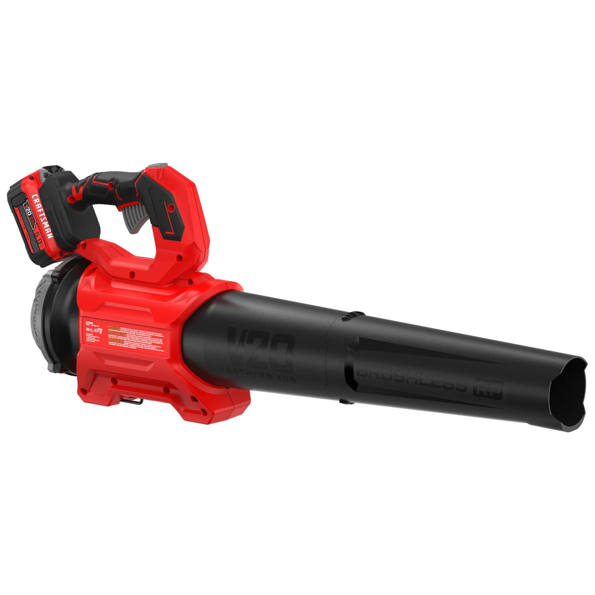CRAFTSMAN V20* BRUSHLESS RP Cordless Axial Leaf Blower with (1) 5.0ah Battery and Charger – Reconditioned