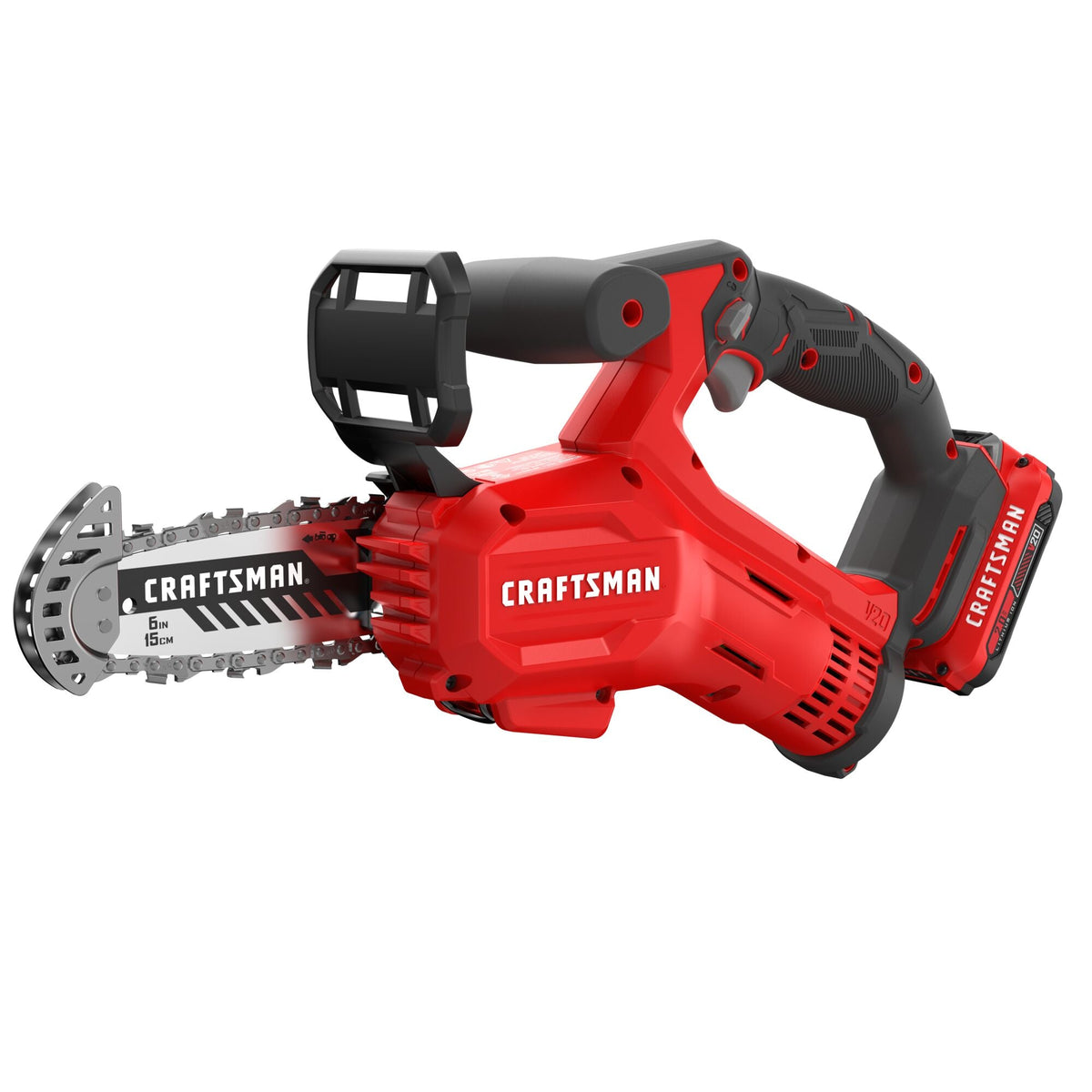 CRAFTSMAN V20* Cordless 6-Inch Pruning Chainsaw Kit with (1) 2.0 Ah Battery and Charger – Reconditioned