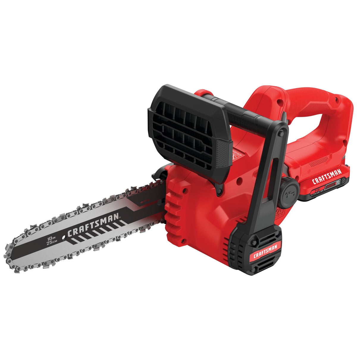 CRAFTSMAN V20* Kit de motosierra inalámbrica de 10 pulgadas con (1) batería de 2.0 Ah y cargador – Reacondicionado