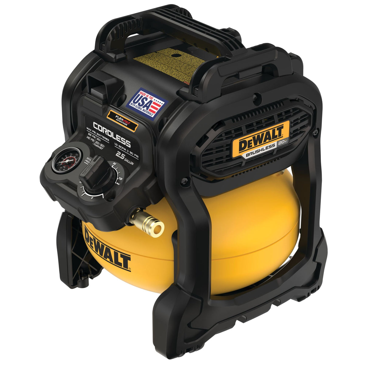 DEWALT 20V MAX* 2-1/2 Gal. Brushless Cordless Air Compressor (Tool Only) – Reconditioned