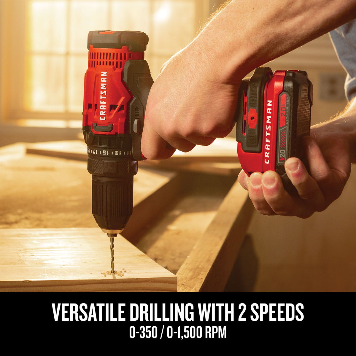 CRAFTSMAN V20* Kit combo inalámbrico de 4 herramientas con (2) baterías de 2.0Ah y cargador – Reacondicionado