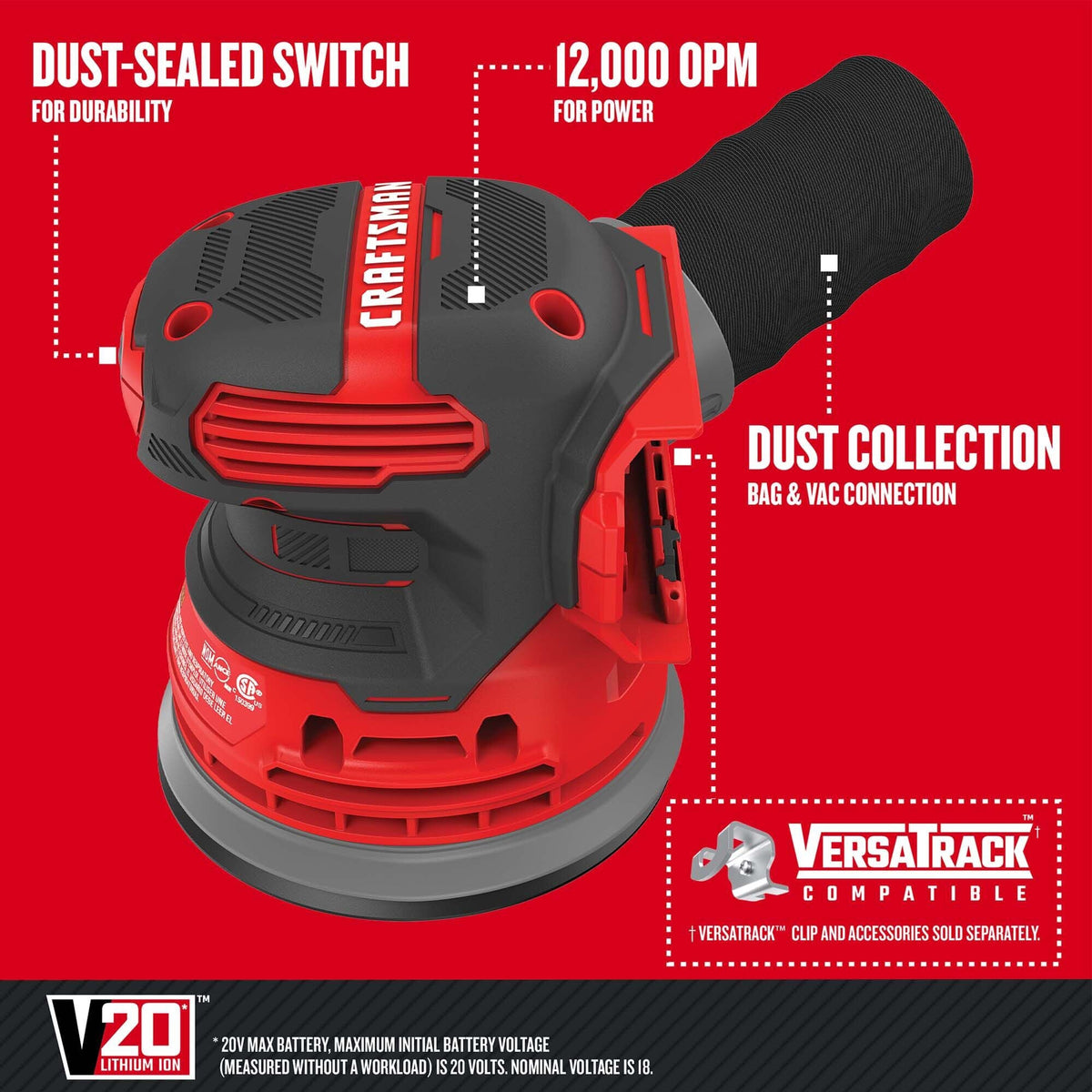 CRAFTSMAN V20* Kit combo inalámbrico de 8 herramientas con (2) baterías de 2.0Ah y cargador – Reacondicionado