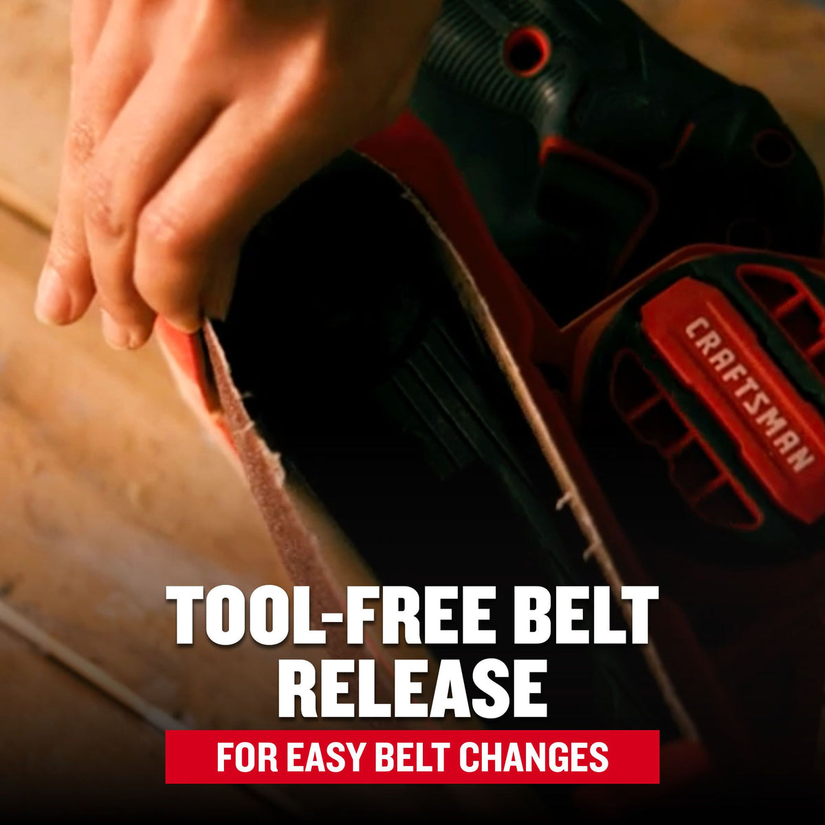 CRAFTSMAN Corded Electric 3-Inch X 21-Inch Belt Sander (7 Amp) – Reconditioned
