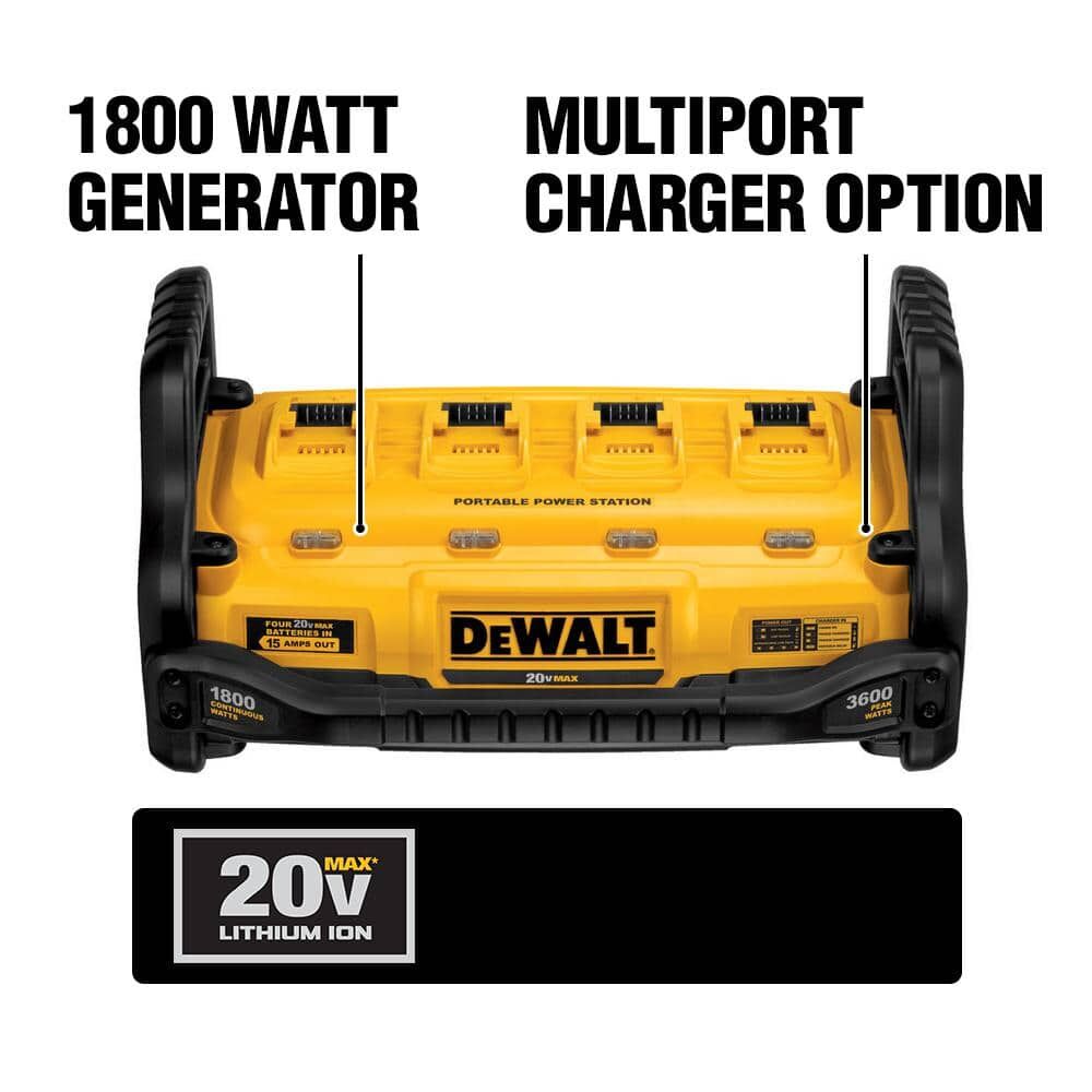 DEWALT 1800W Portable Power Station and Simultaneous Battery Charger (Tool Only) – Reconditioned