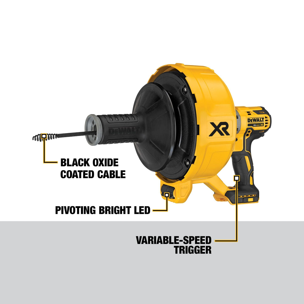 DEWALT 20V MAX* XR Brushless Drain Snake (Tool Only) – Reconditioned