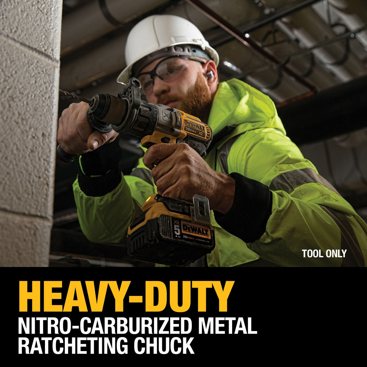 Taladro percutor DEWALT 20V MAX* XR sin escobillas, inalámbrico, de 1/2 pulgada (13 mm), de 3 velocidades (solo herramienta) – Reacondicionado