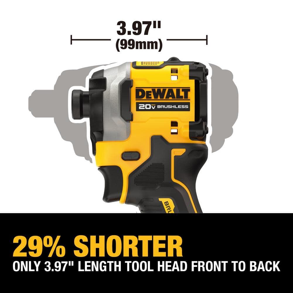 DEWALT 20V MAX* ATOMIC 1/4 in. 3-Speed Brushless Impact Driver (Tool Only) – Reconditioned