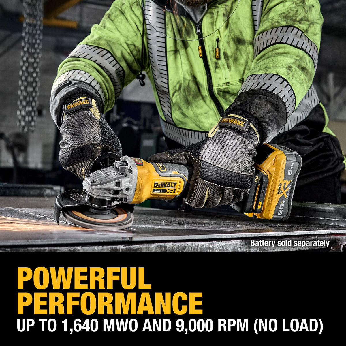 DEWALT 20V MAX* XR Brushless Cordless 4-1/2-Inch - 5-Inch (114mm - 127mm) Variable Speed Paddle Switch Angle Grinder (Tool Only) – Reconditioned