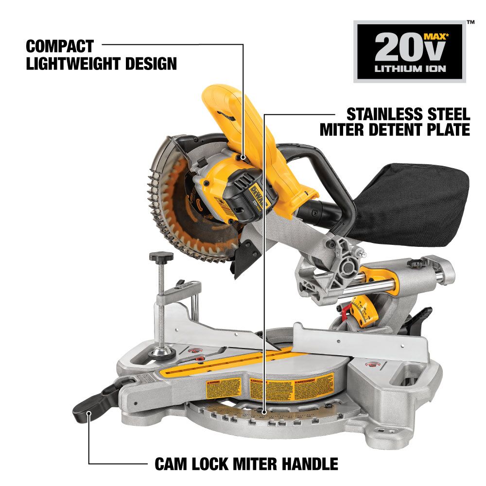 DEWALT 20V MAX* Cordless 7-1/4-Inch (184mm) Miter Saw (Tool Only) – Reconditioned