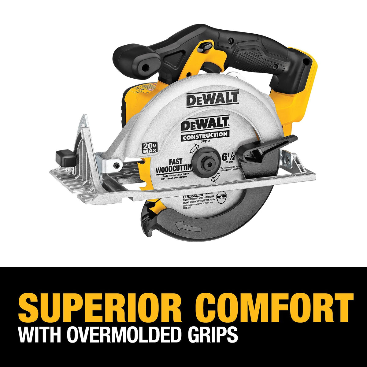 DEWALT 20V MAX* 6-1/2-Inch (165mm) Circular Saw (Tool Only) – Reconditioned