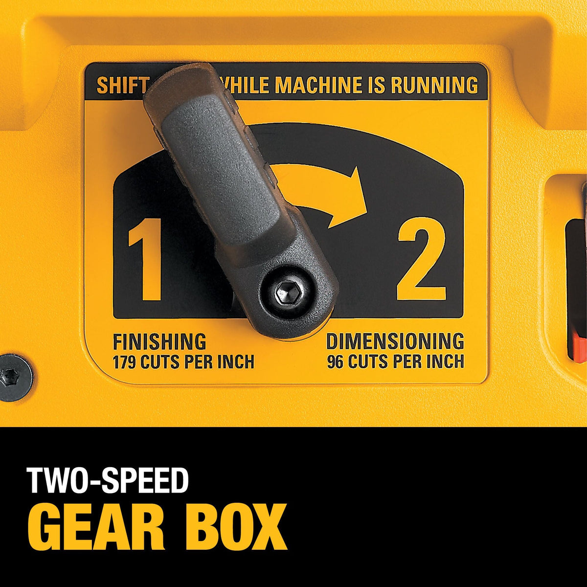 Cepillo eléctrico con cable DEWALT de 13 pulgadas (330 mm), tres cuchillas, dos velocidades (15 A) – Reacondicionado