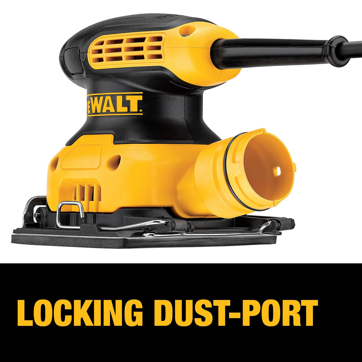 Lijadora eléctrica de cable DEWALT de 1/4 de pulgada (6,4 mm) con empuñadura de palma – Reacondicionada