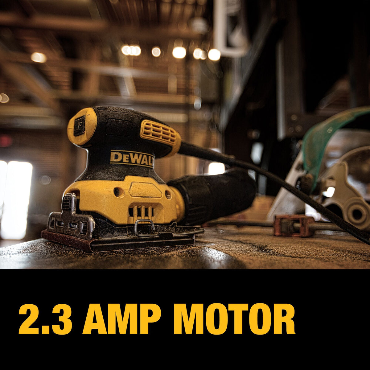 Lijadora eléctrica de cable DEWALT de 1/4 de pulgada (6,4 mm) con empuñadura de palma – Reacondicionada