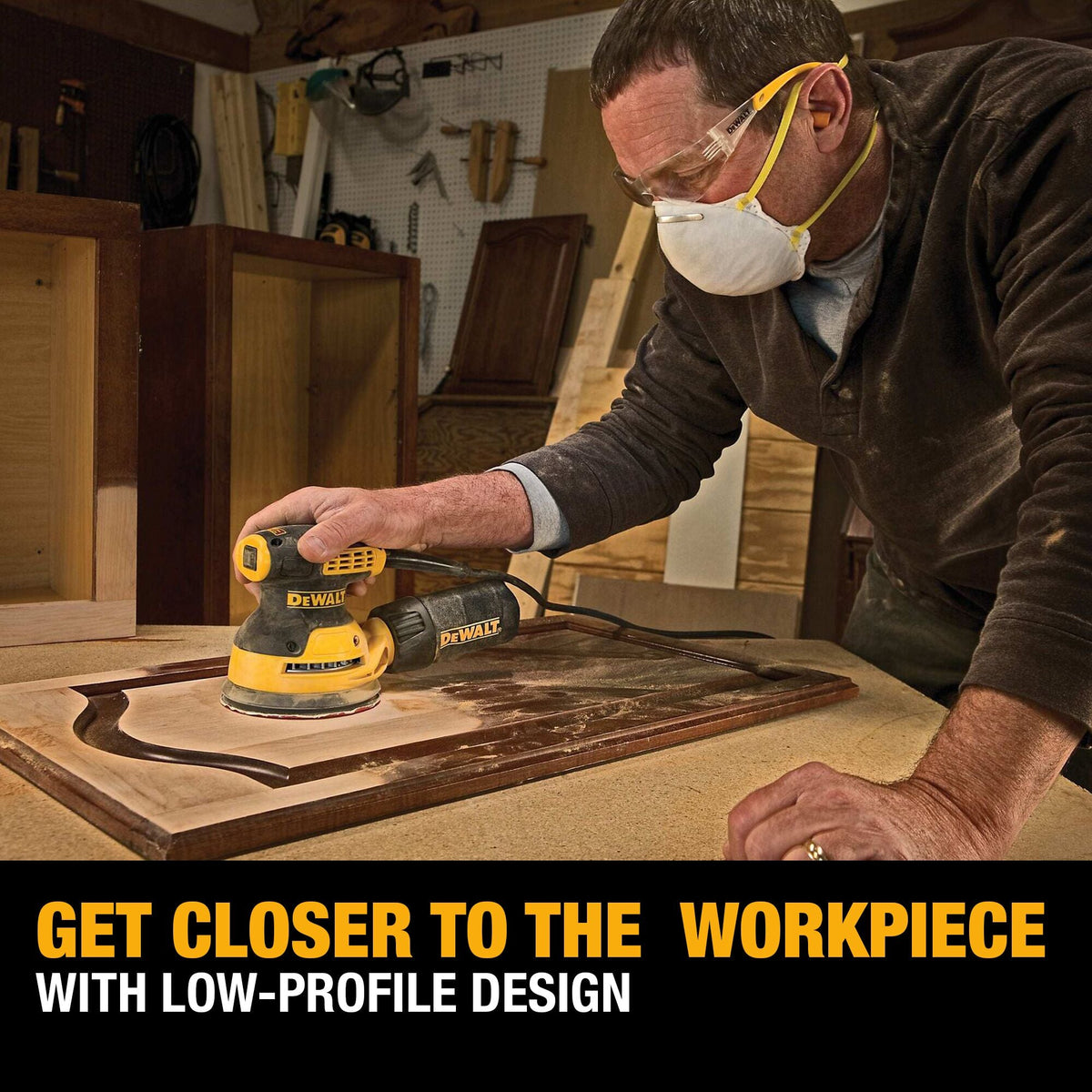 Kit de lijadora orbital aleatoria de una velocidad DEWALT de 5 pulg. - Placa H&L – Reacondicionado