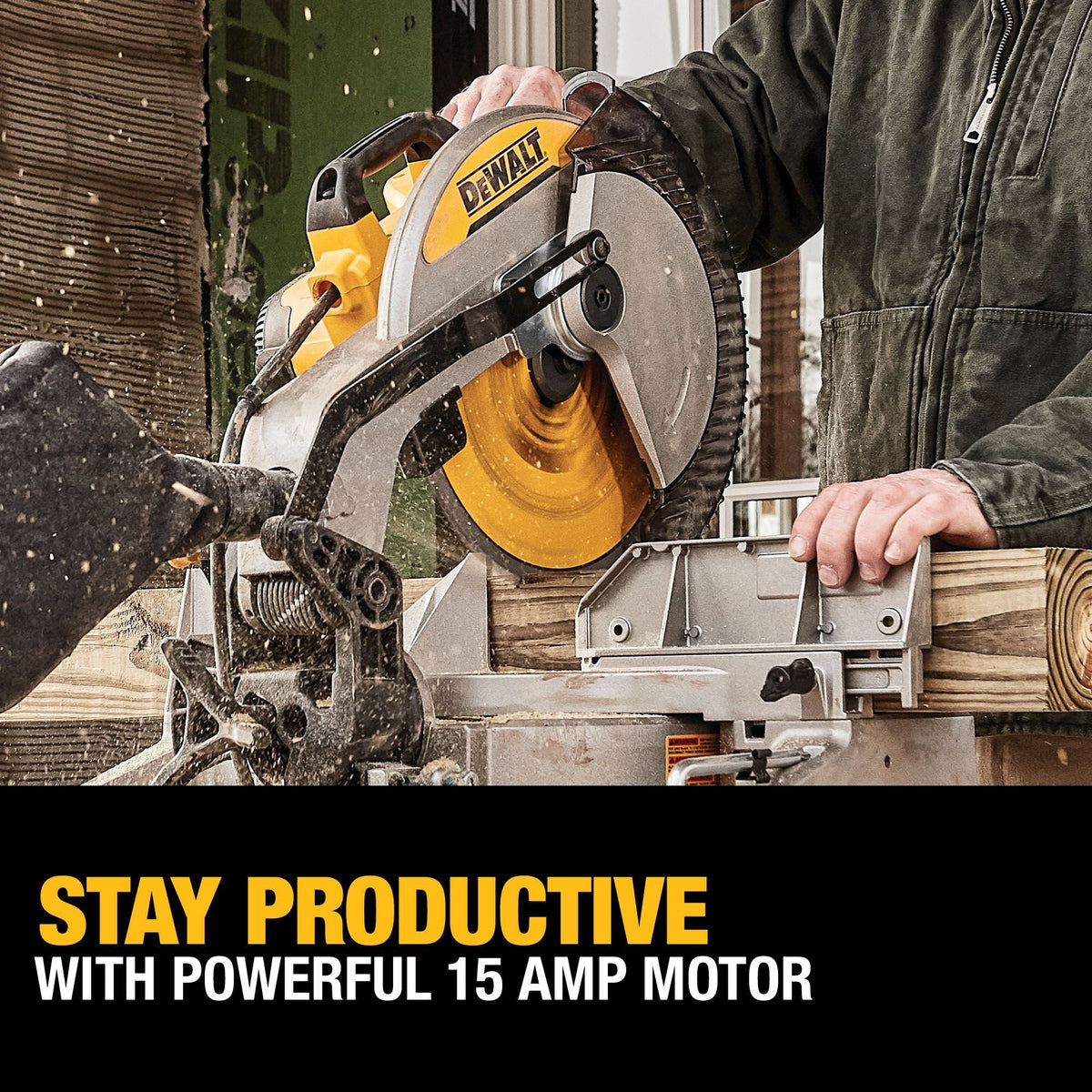 DEWALT 12-Inch Miter Saw, 15-Amp, Single Bevel, Compound – Reconditioned