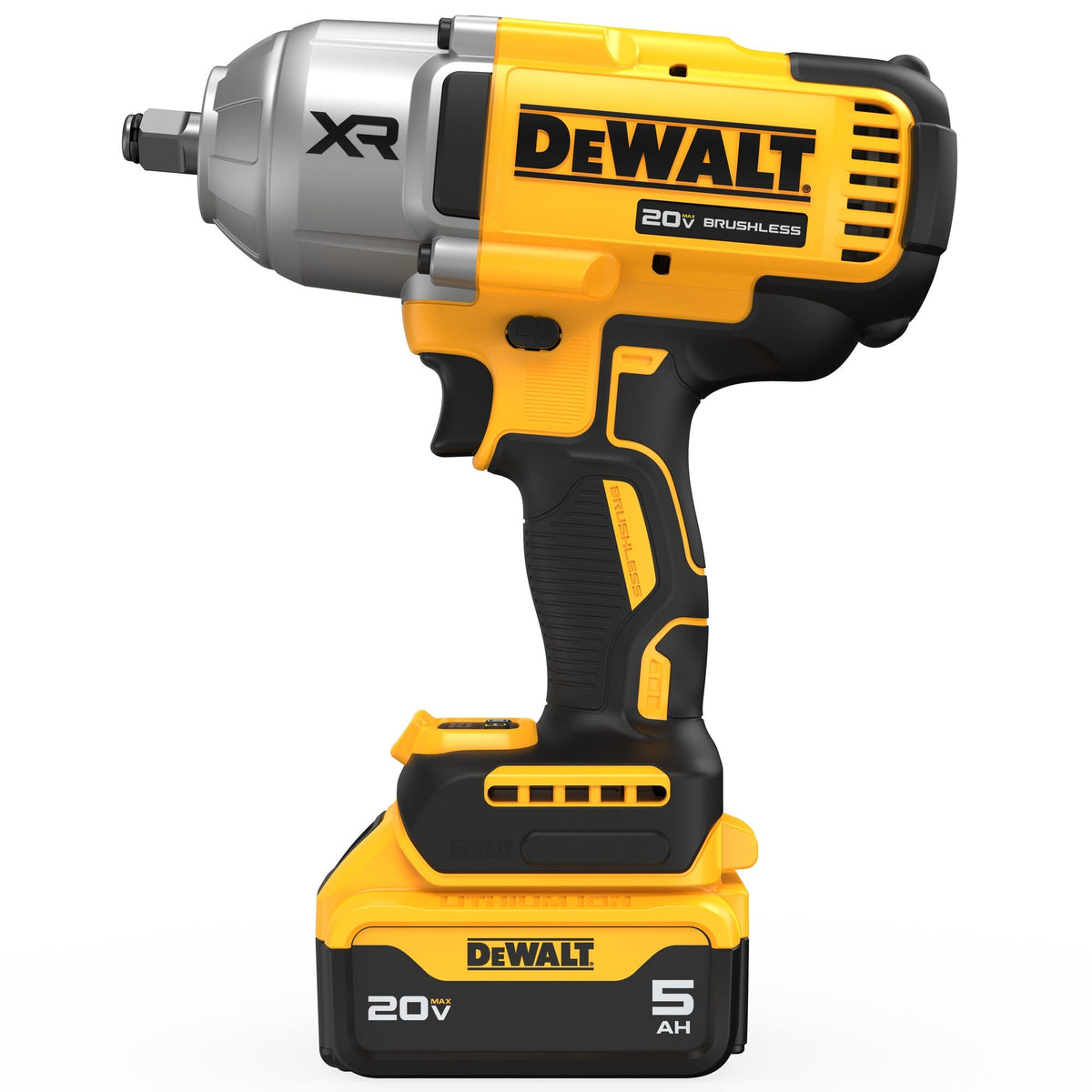 Llave de impacto de alto torque DEWALT 20V MAX* XR de 1/2 pulg. con yunque de anillo de retención – Reacondicionada