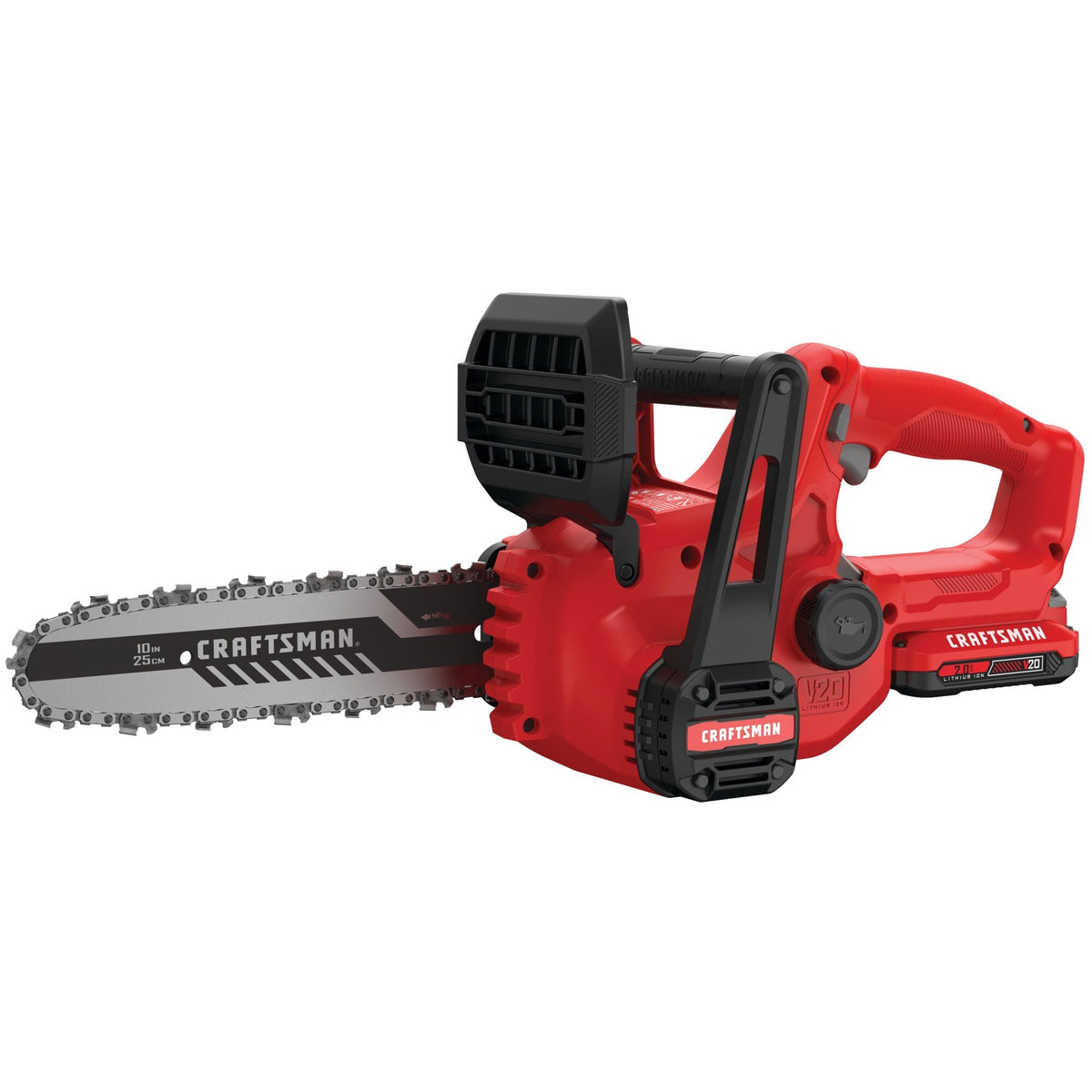 CRAFTSMAN V20* Cordless 10-Inch Chainsaw Kit with (1) 2.0 Ah Battery and Charger – Reconditioned