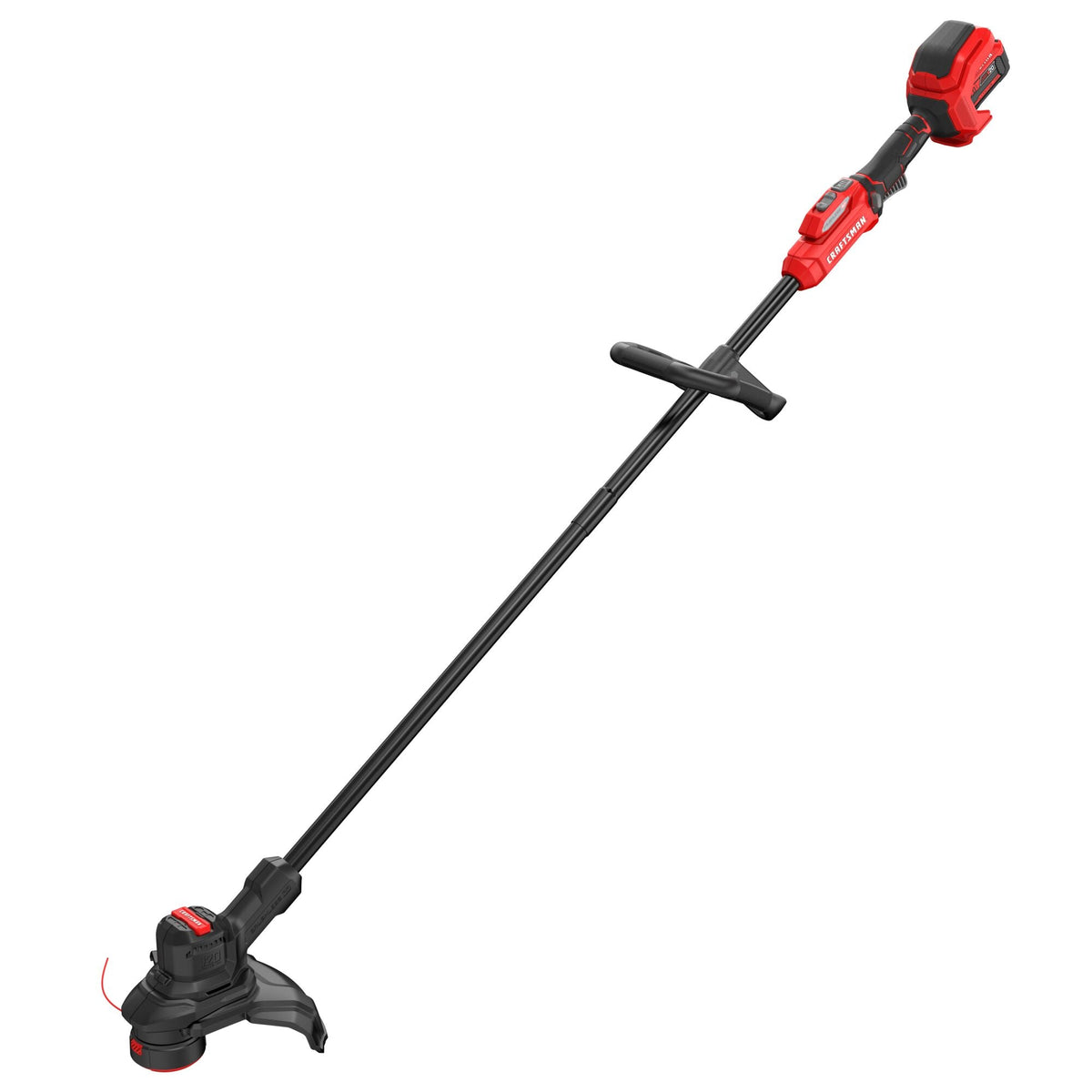 Recortadora de césped inalámbrica ajustable CRAFTSMAN V20* BRUSHLESS RP con (1) batería de 5.0 Ah y cargador – Reacondicionada