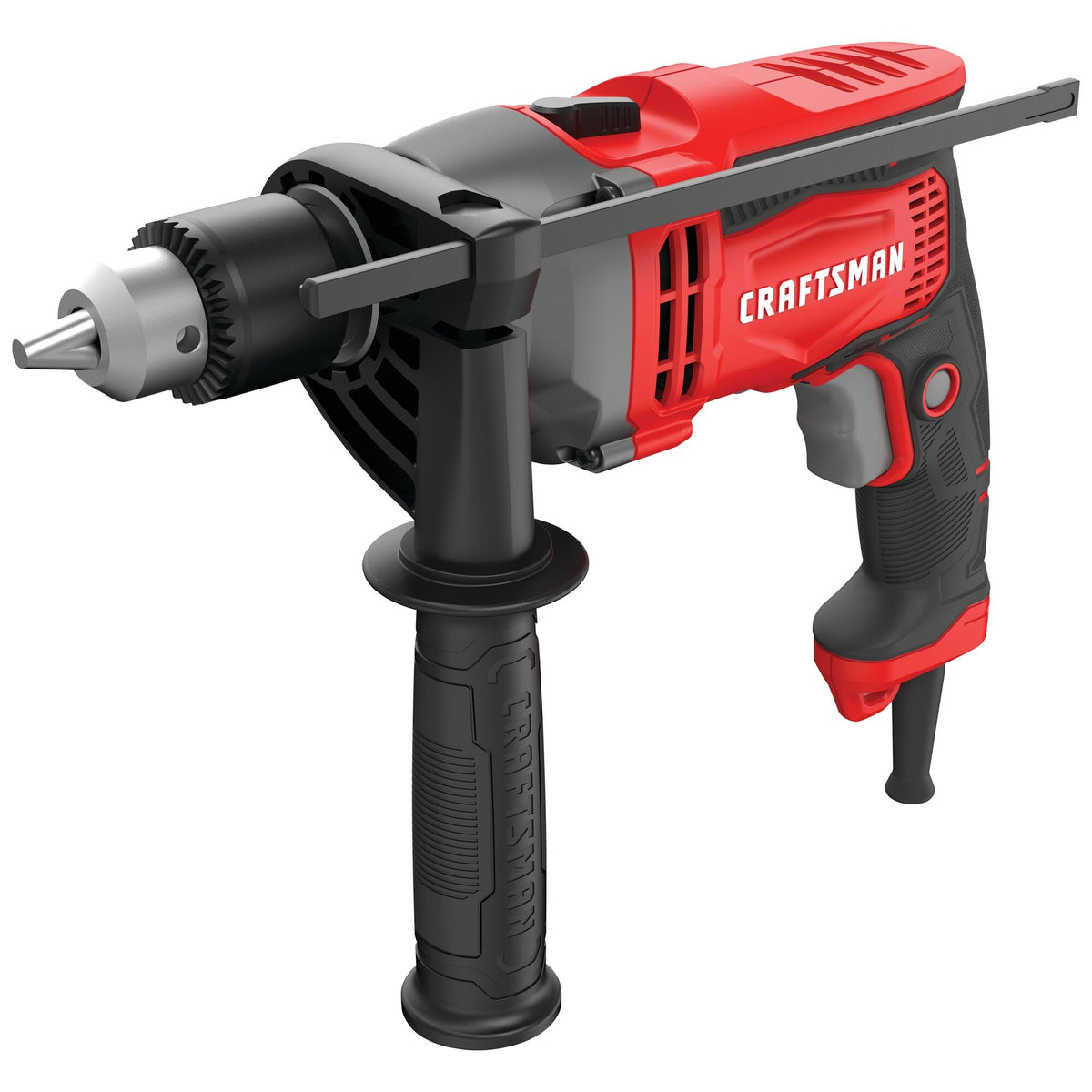 Taladro percutor eléctrico con cable de 1/2 pulgada de velocidad variable CRAFTSMAN (7 amperios) – Reacondicionado