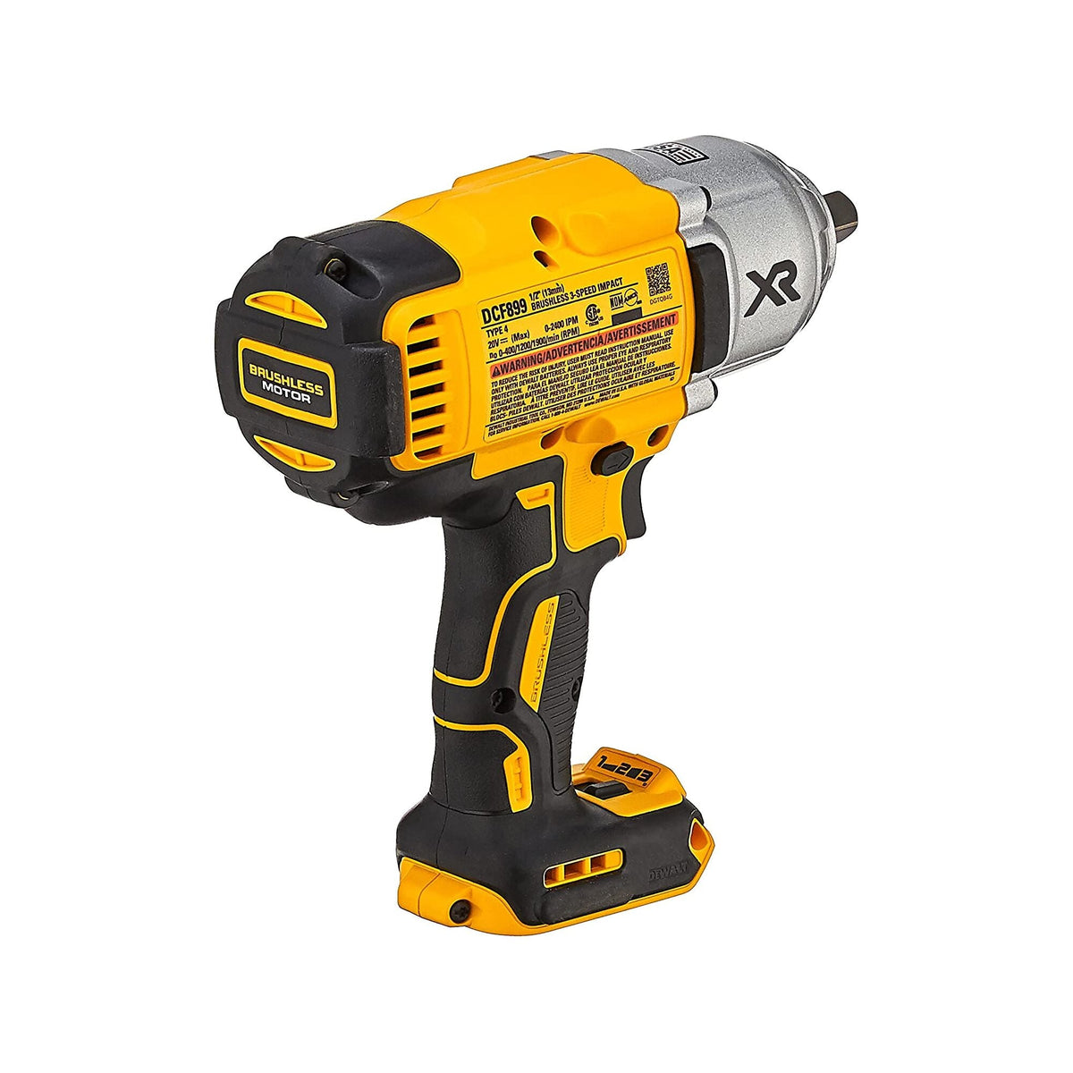 DEWALT 20V MAX* XR Brushless Cordless 1/2-Inch (13mm) High Torque Impact Wrench with Detent Anvil (Tool Only) – Reconditioned