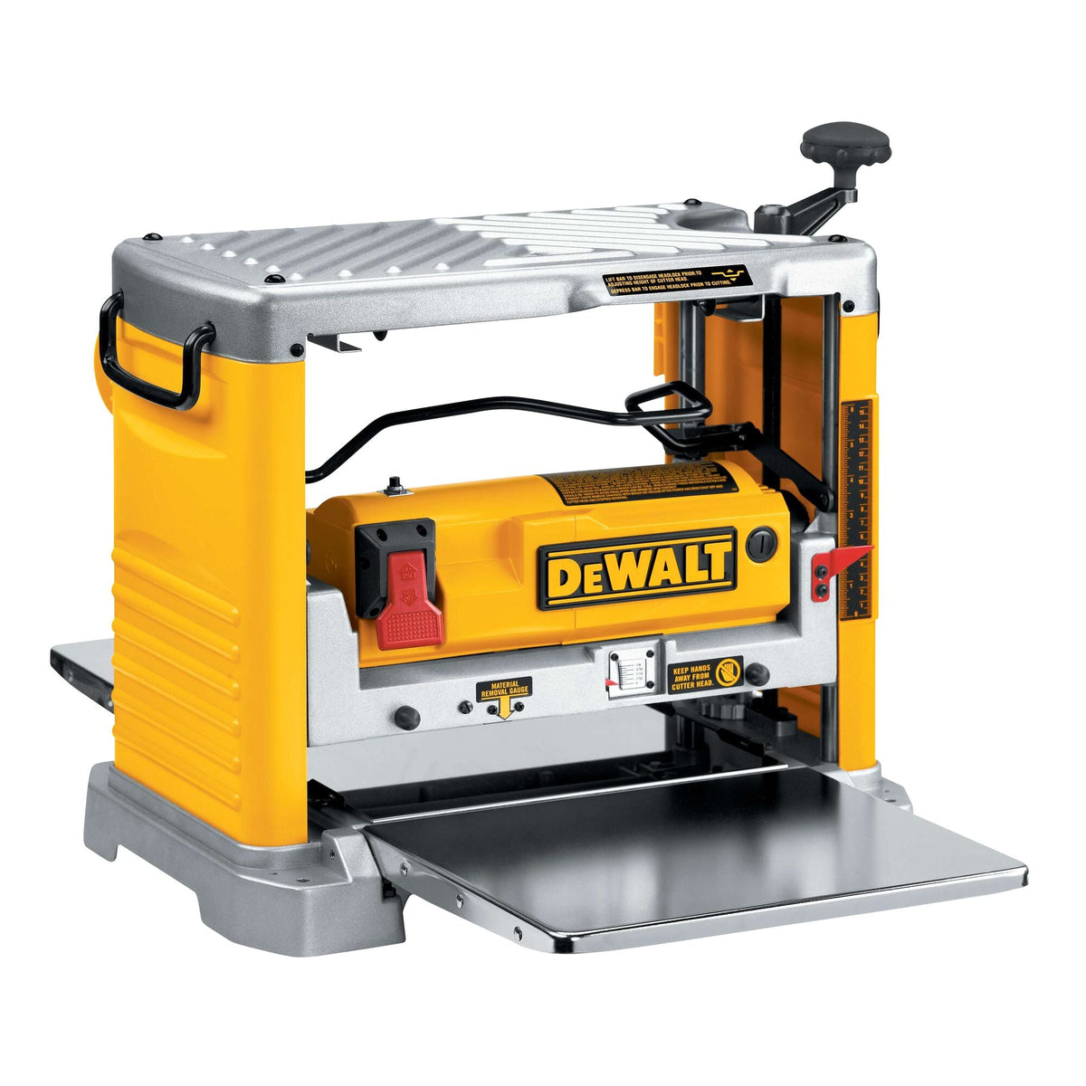 Cepillo eléctrico de desbaste con cable DEWALT de 12-1/2 pulgadas (318 mm) con cabezal de corte de tres cuchillas (15 A) – Reacondicionado