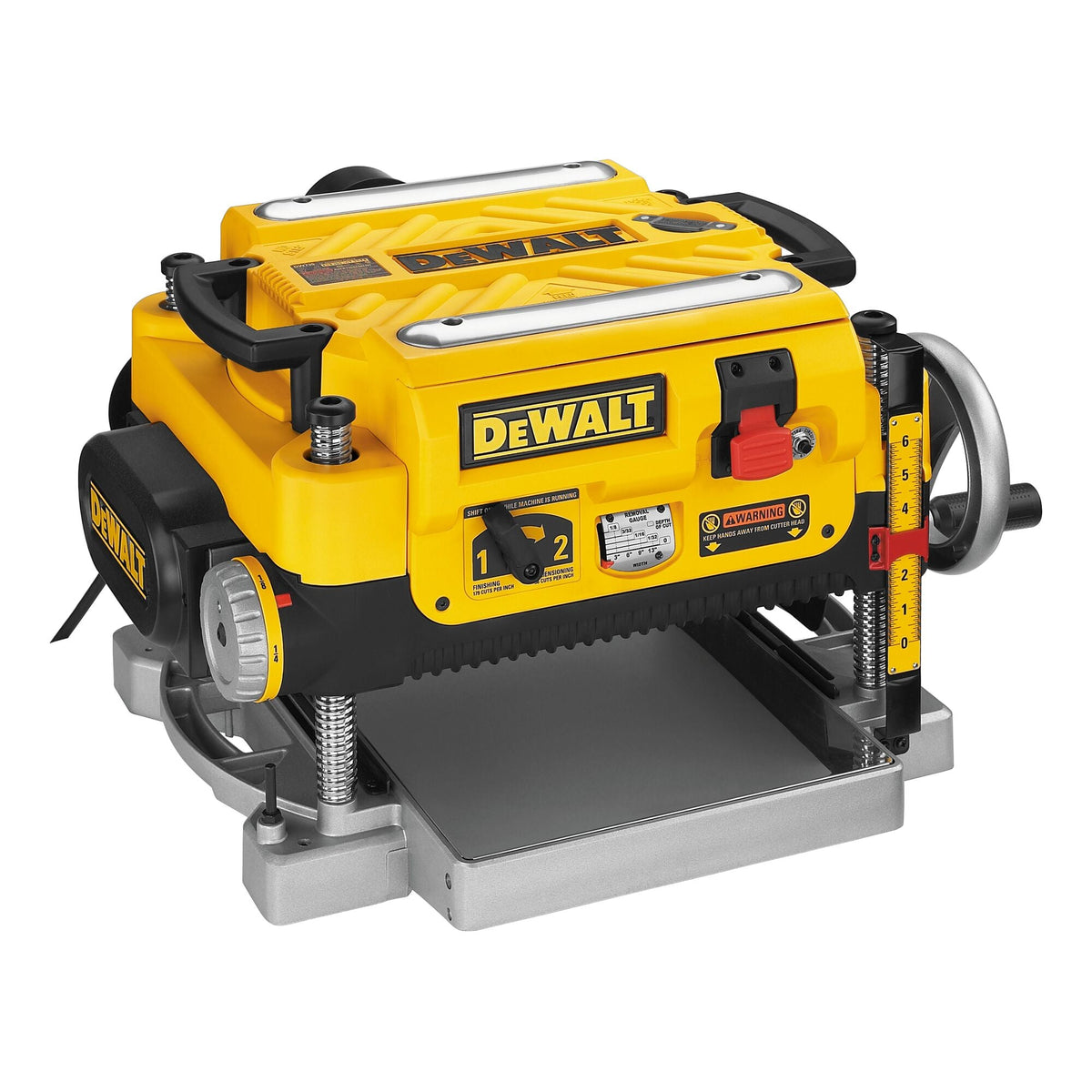 Cepillo eléctrico con cable DEWALT de 13 pulgadas (330 mm), tres cuchillas, dos velocidades (15 A) – Reacondicionado