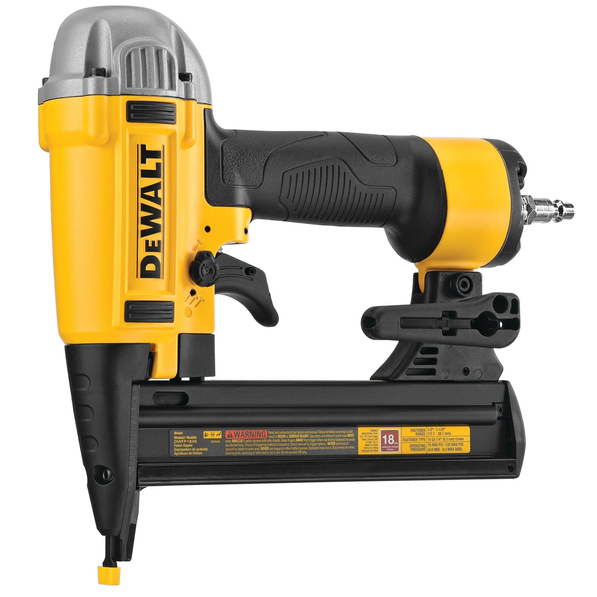 Grapadora de acabado DEWALT calibre 18 – Reacondicionada