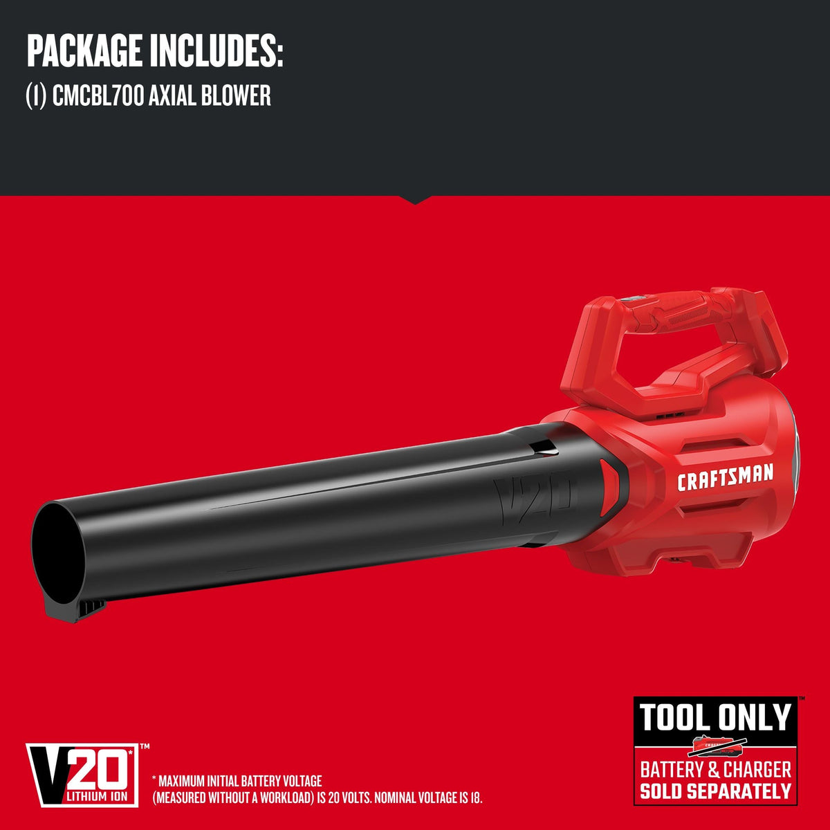 CRAFTSMAN V20* Cordless Axial Leaf Blower (Tool Only) – Reconditioned