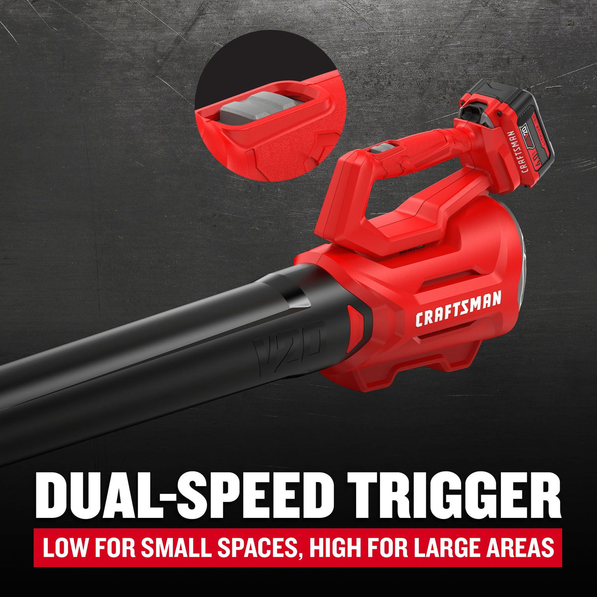 CRAFTSMAN V20* Cordless Axial Leaf Blower Kit with (1) 4.0Ah Battery and Charger – Reconditioned