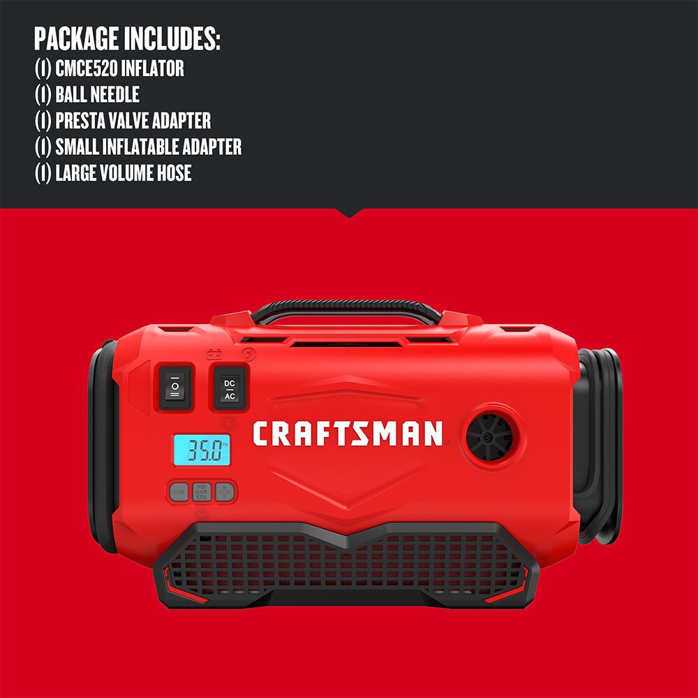 Inflador inalámbrico de alta presión CRAFTSMAN V20* (solo herramienta) – Reacondicionado