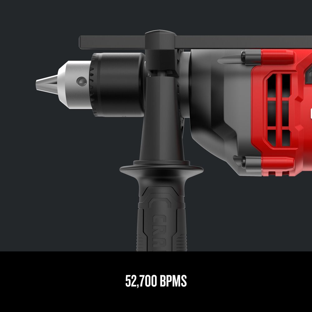 Taladro percutor eléctrico con cable de 1/2 pulgada de velocidad variable CRAFTSMAN (7 amperios) – Reacondicionado