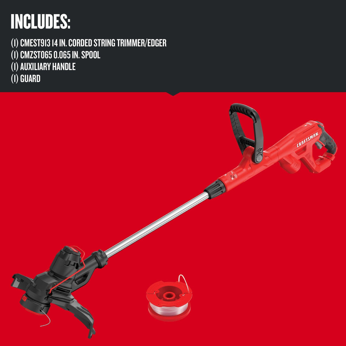CRAFTSMAN Corded 14-Inch Electric WEEDWACKER String Trimmer (6.5 Amp) – Reconditioned