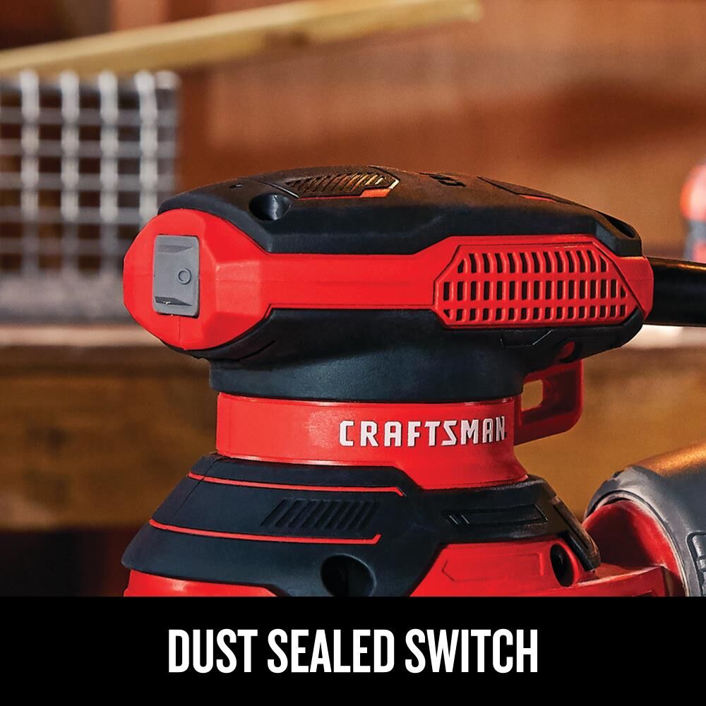 CRAFTSMAN Corded 5-Inch Electric Random Orbit Sander (3 Amp) – Reconditioned