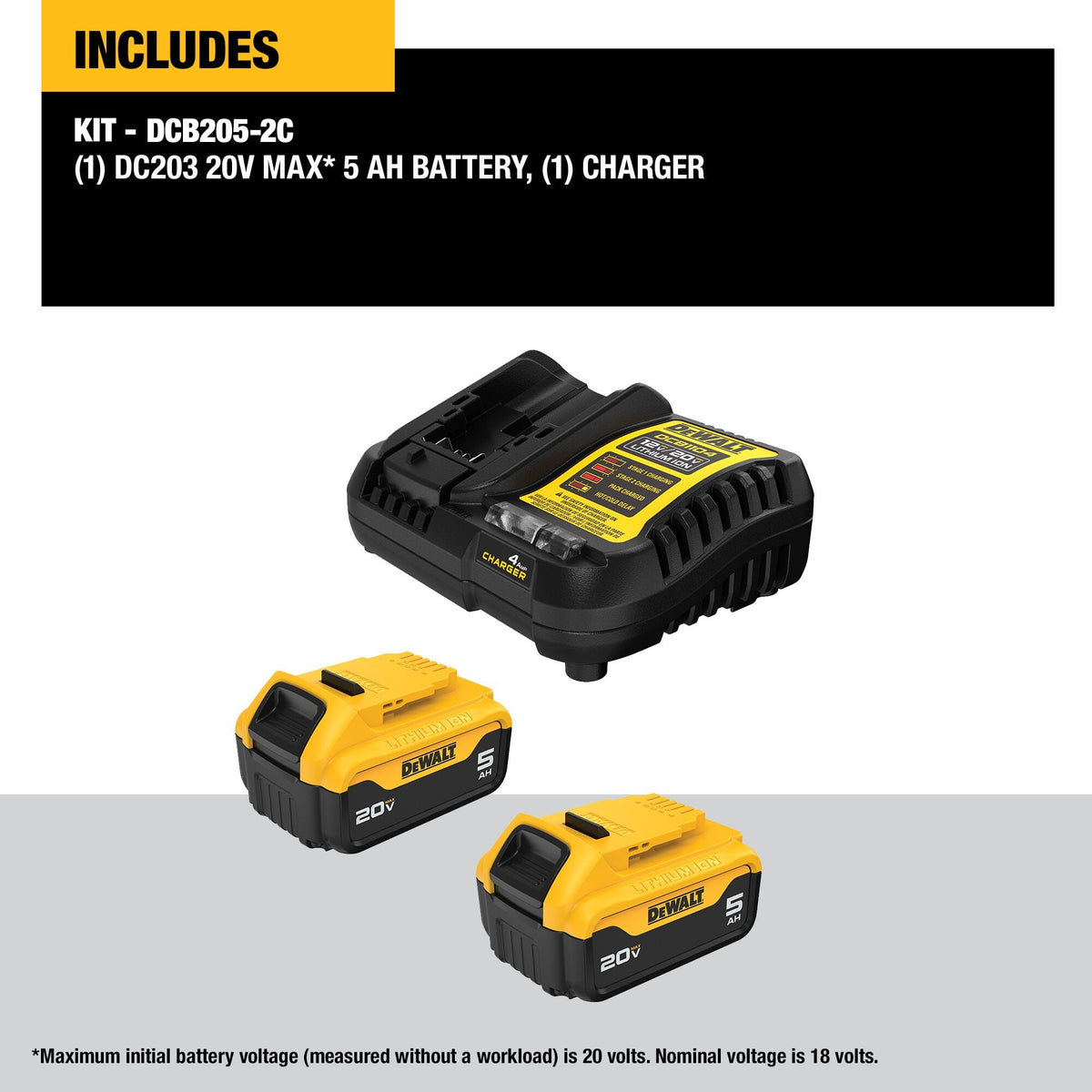 DEWALT 20V MAX* Lithium-Ion 5.0 Ah Starter Kit – Reconditioned