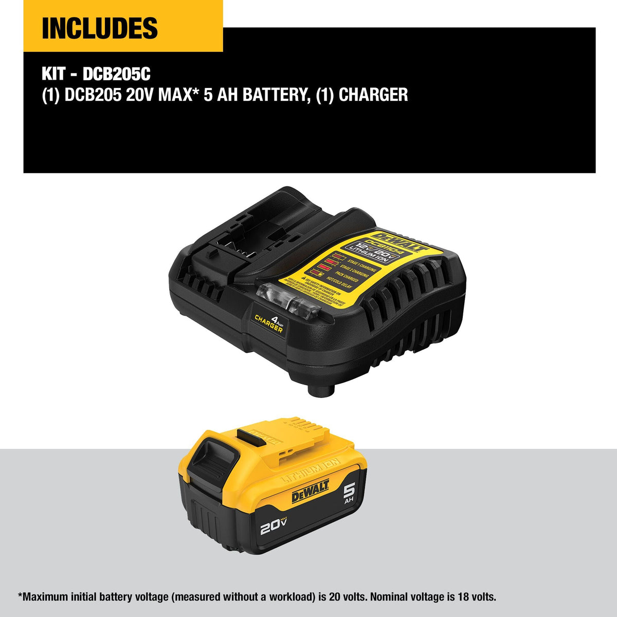 Kit de inicio DEWALT 20V MAX* 5.0 Ah – Reacondicionado