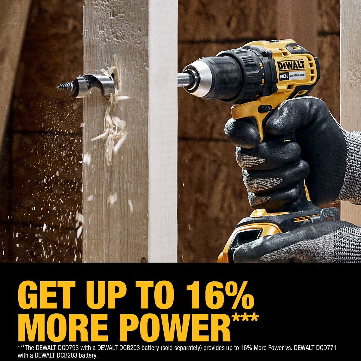 Kit de taladro/atornillador inalámbrico DEWALT 20V MAX* sin escobillas de 1/2 pulg. – Reacondicionado