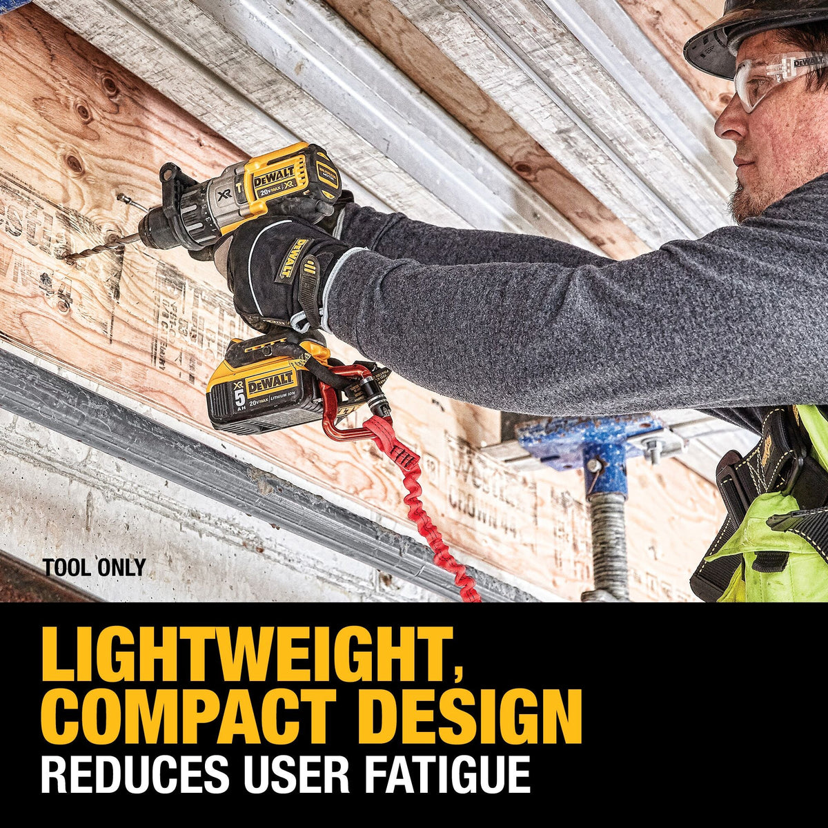 Taladro percutor DEWALT 20V MAX* XR sin escobillas, inalámbrico, de 1/2 pulgada (13 mm), de 3 velocidades (solo herramienta) – Reacondicionado