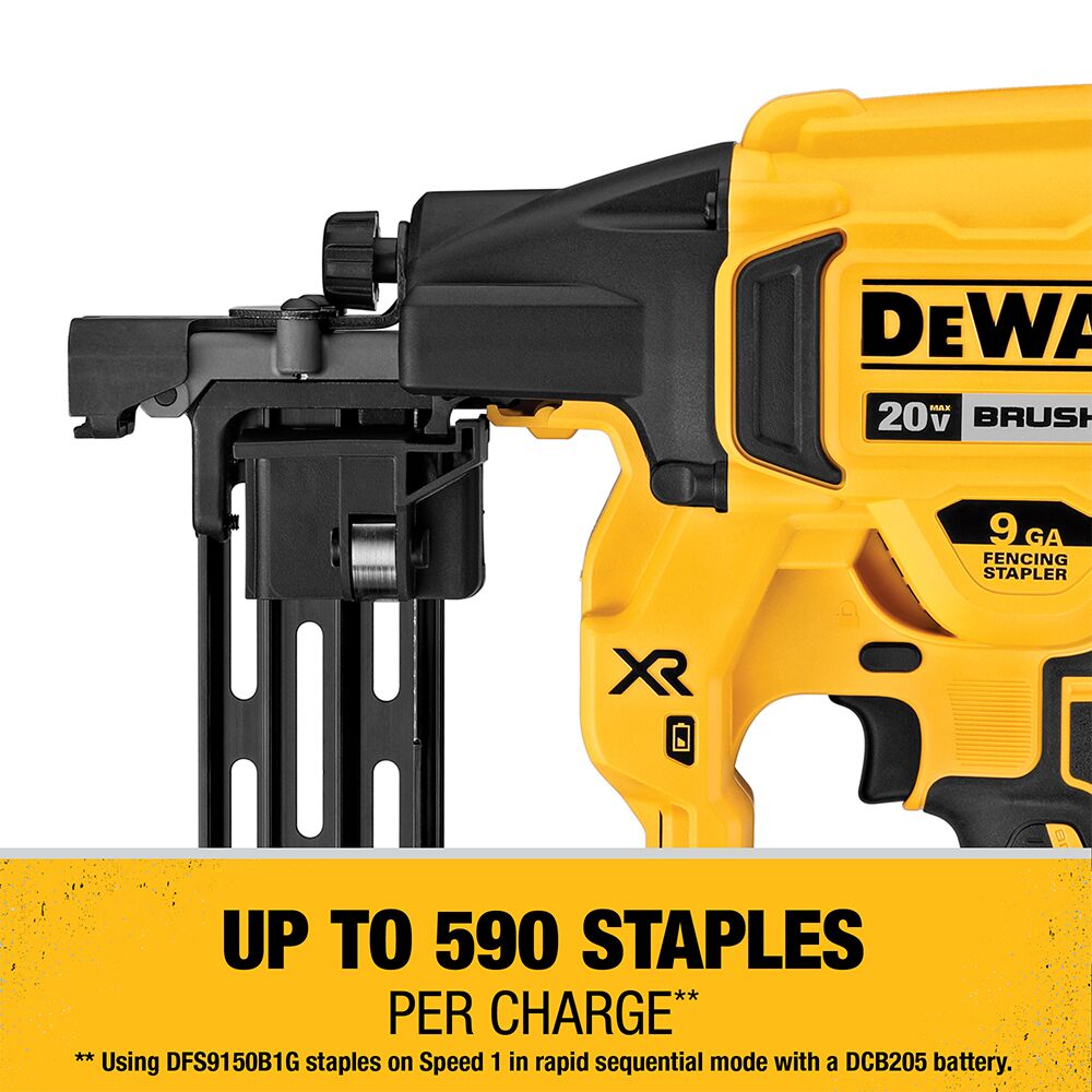 DEWALT 20V MAX* XR Engrapadora de cercas inalámbrica de 9ga (Solo herramienta) – Reacondicionada