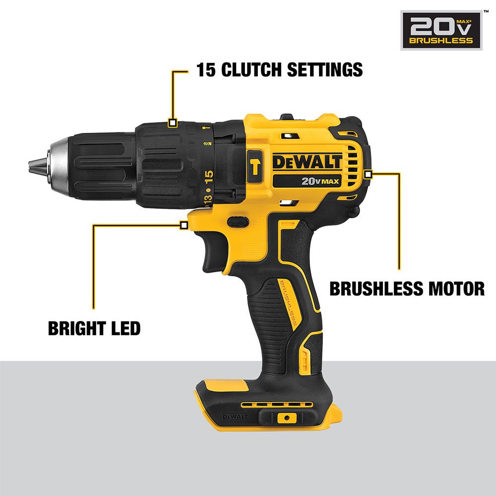 DEWALT 20V MAX* Brushless 2 Tool Kit with 2 DEWALT POWERSTACK Batteries – Reconditioned
