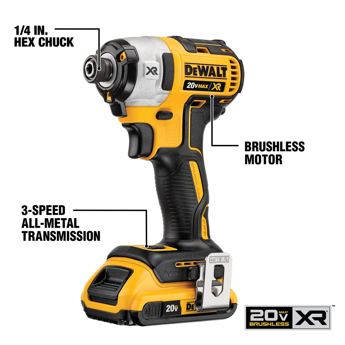 DEWALT 20V MAX* XR Hammer Drill With POWER DETECT Tool Technology and Impact Driver Combo Kit – Reconditioned