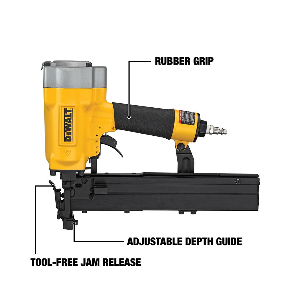 Grapadora para listones de corona ancha DEWALT calibre 16 – Reacondicionada