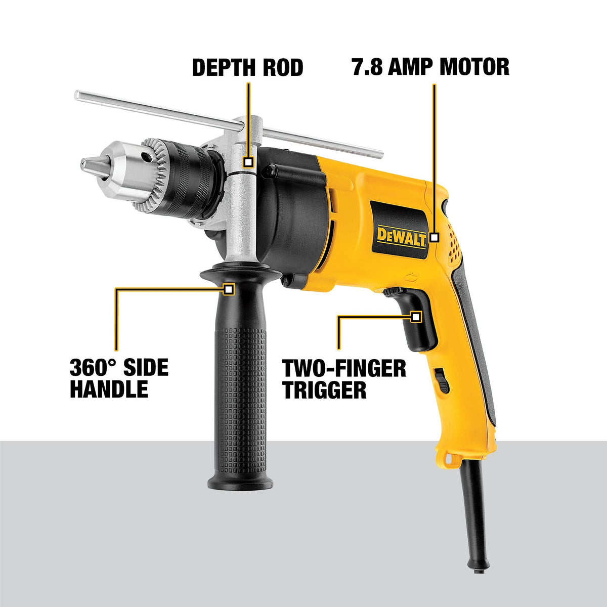 DEWALT 1/2 in. (13 mm) VSR Single Speed Hammer Drill – Reconditioned