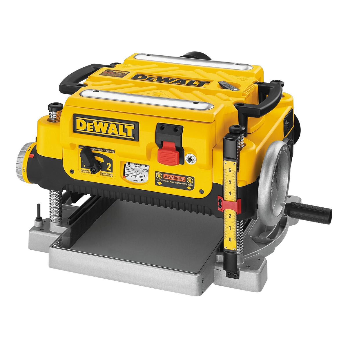 Cepillo eléctrico con cable DEWALT de 13 pulgadas (330 mm), tres cuchillas, dos velocidades (15 A) – Reacondicionado