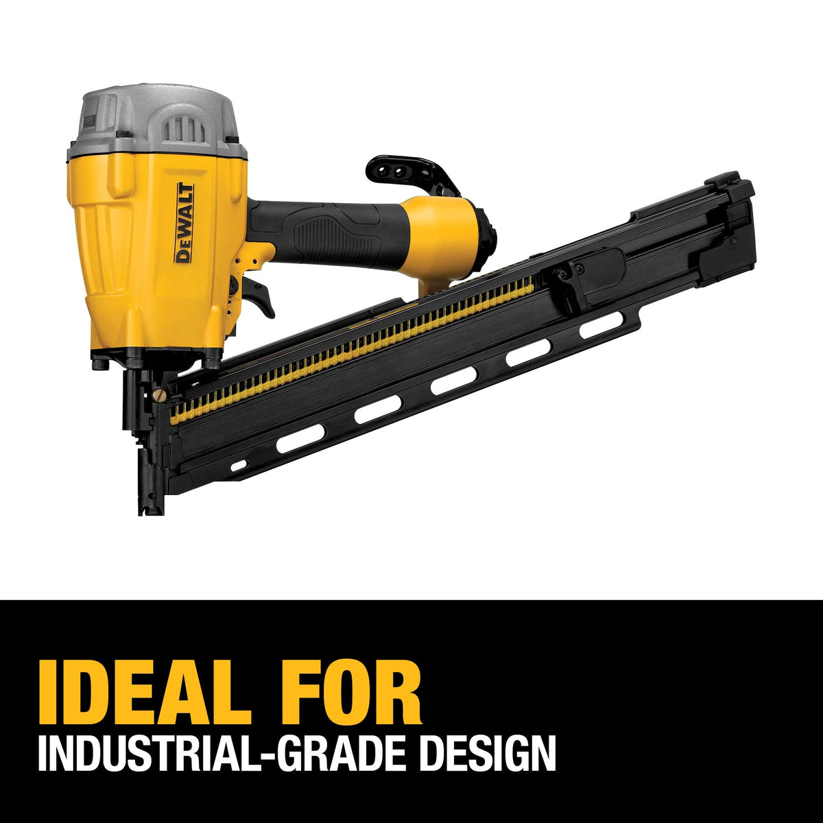 Clavadora de estructura DEWALT de 21 grados con cabezal redondo de plástico – Reacondicionada