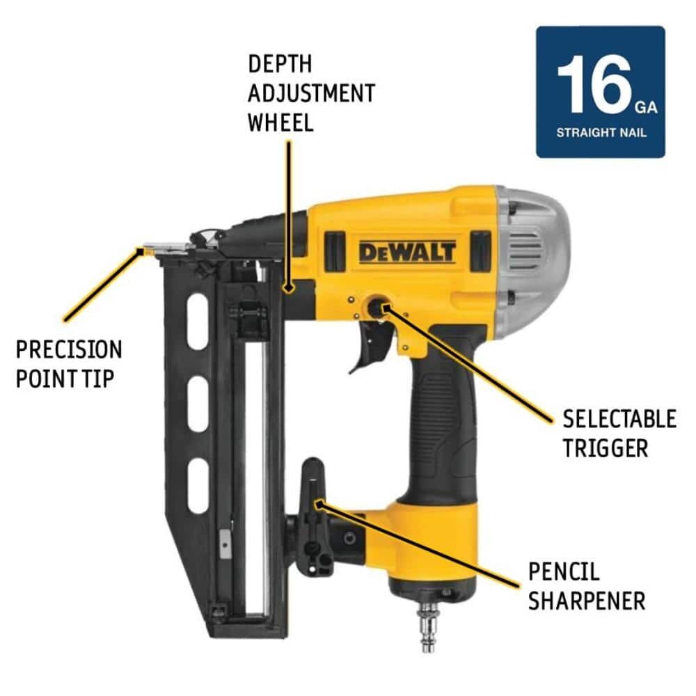 DEWALT Clavadora de acabado de precisión de 16 calibre – Reacondicionada