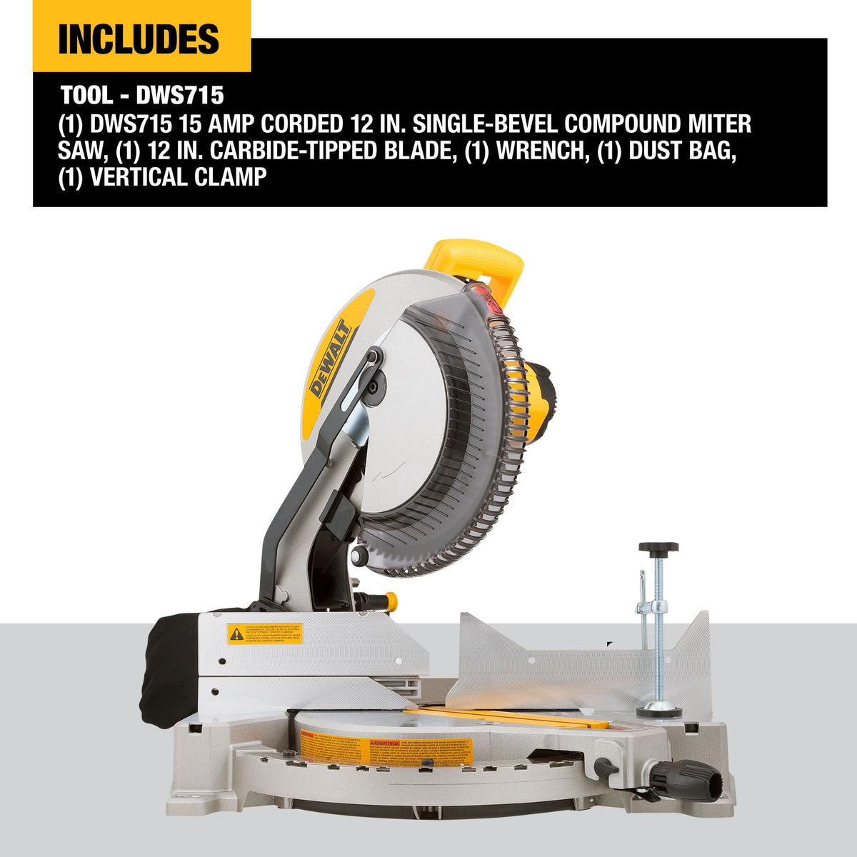 DEWALT 12-Inch Miter Saw, 15-Amp, Single Bevel, Compound – Reconditioned